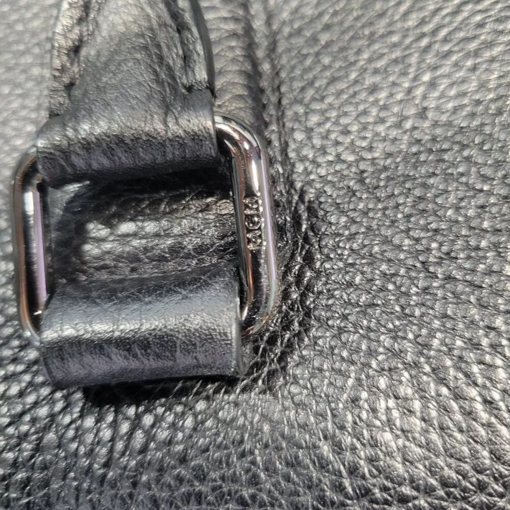 MCM Black Leather Briefcase w/COA (Strap Not Included)